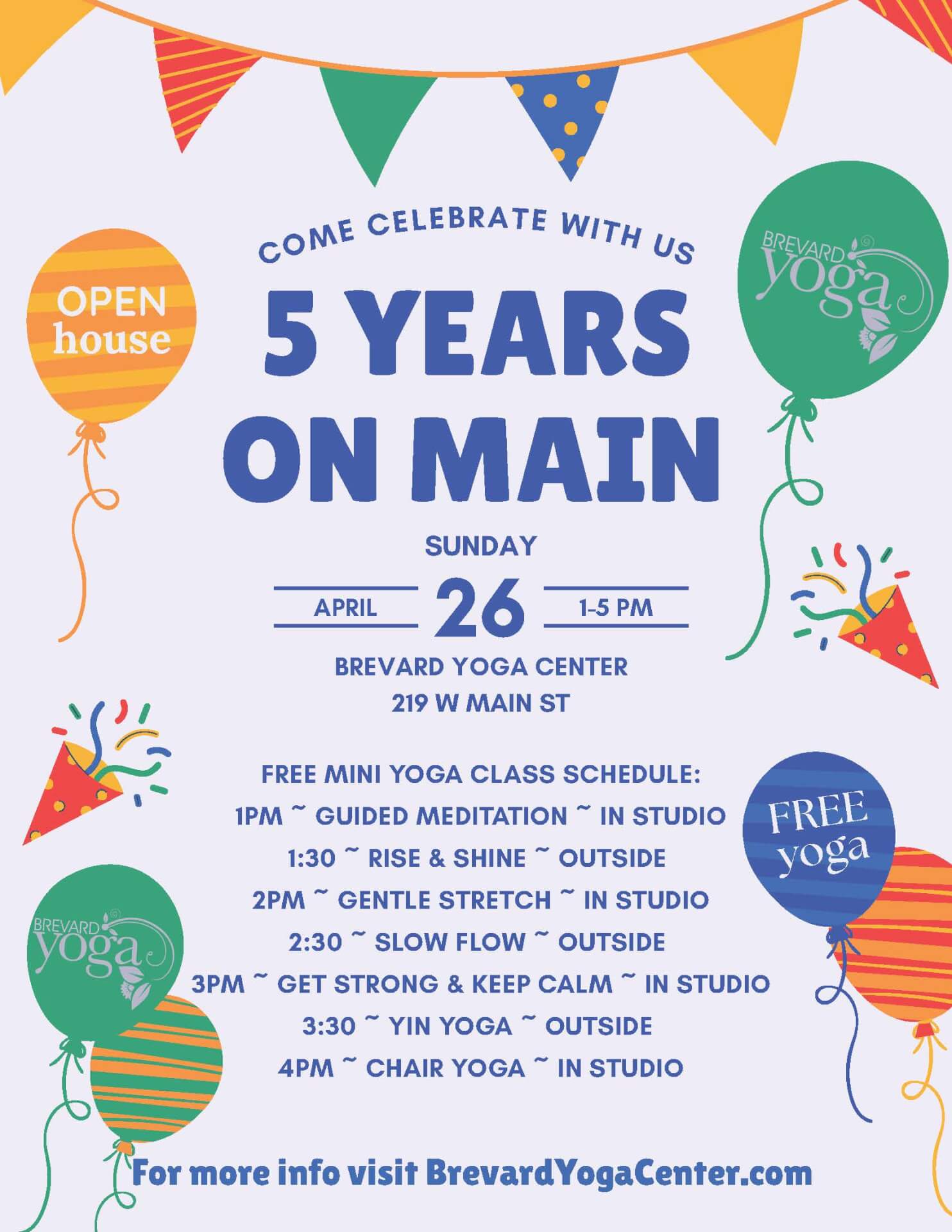 5 Years on Main Flyer A4 1-explore-brevard