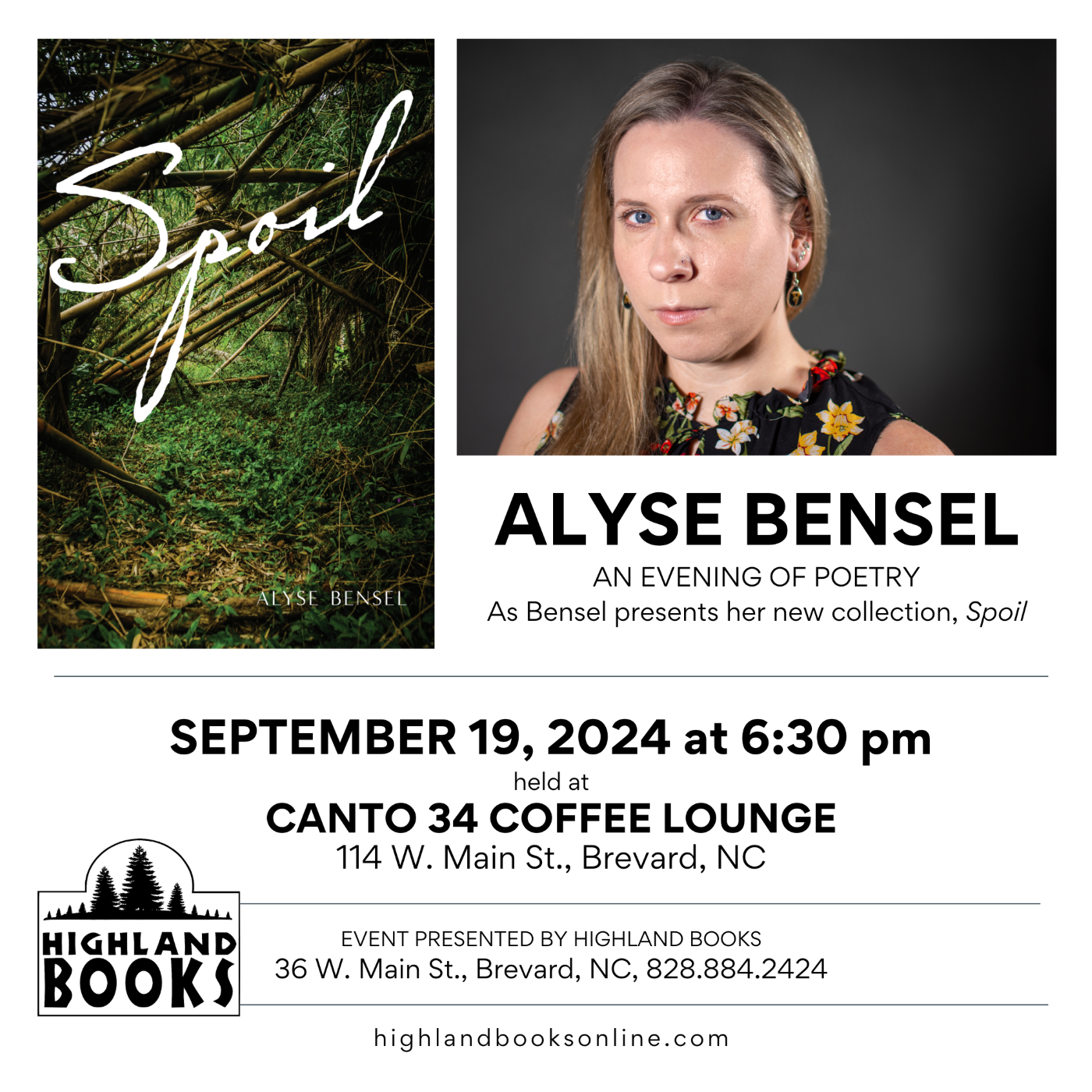 AN EVENING WITH POET ALYSE BENSEL