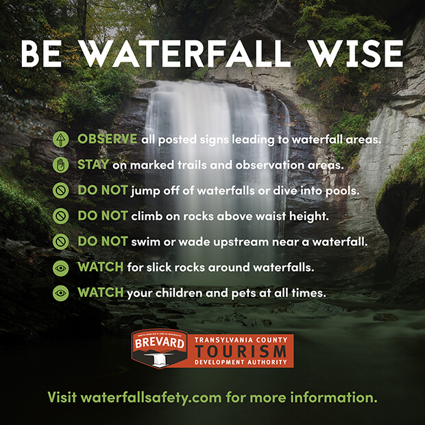 Be Waterfall Wise, Waterfall SAfety Tips
