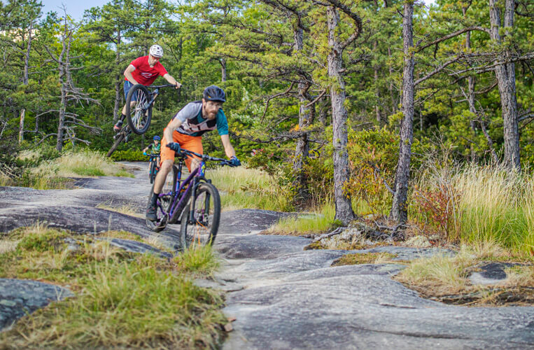 Dupont moutain bikers-explore-brevard