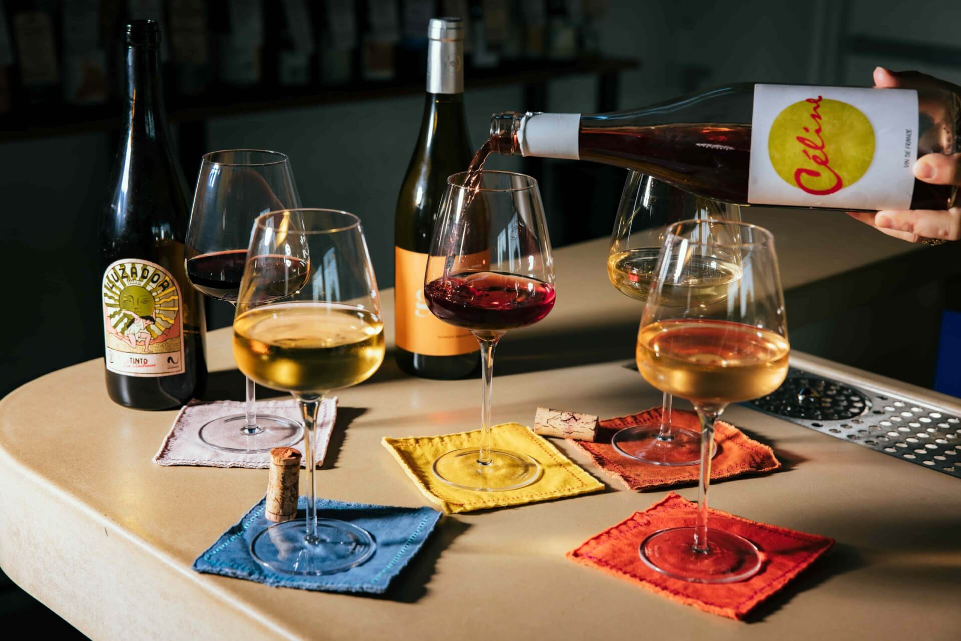 Wine on the table at Territory Wine Market