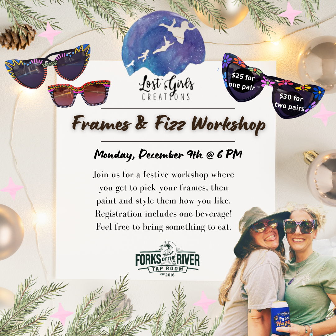 Lost Girls Creations: Festive Frames & Fizz Workshop