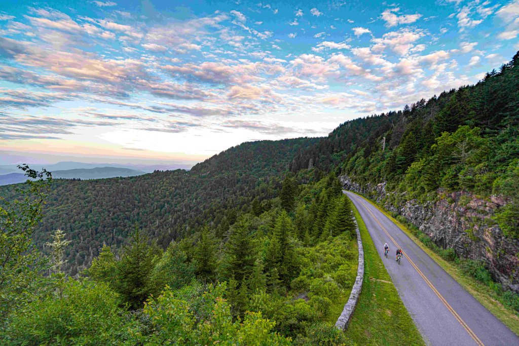 Road Cycling on the Blue Ridge Parkway in Pisgah National Forest