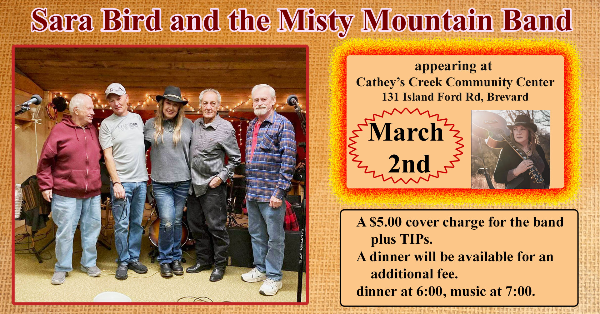 Sara Bird and the Misty Mountain Band