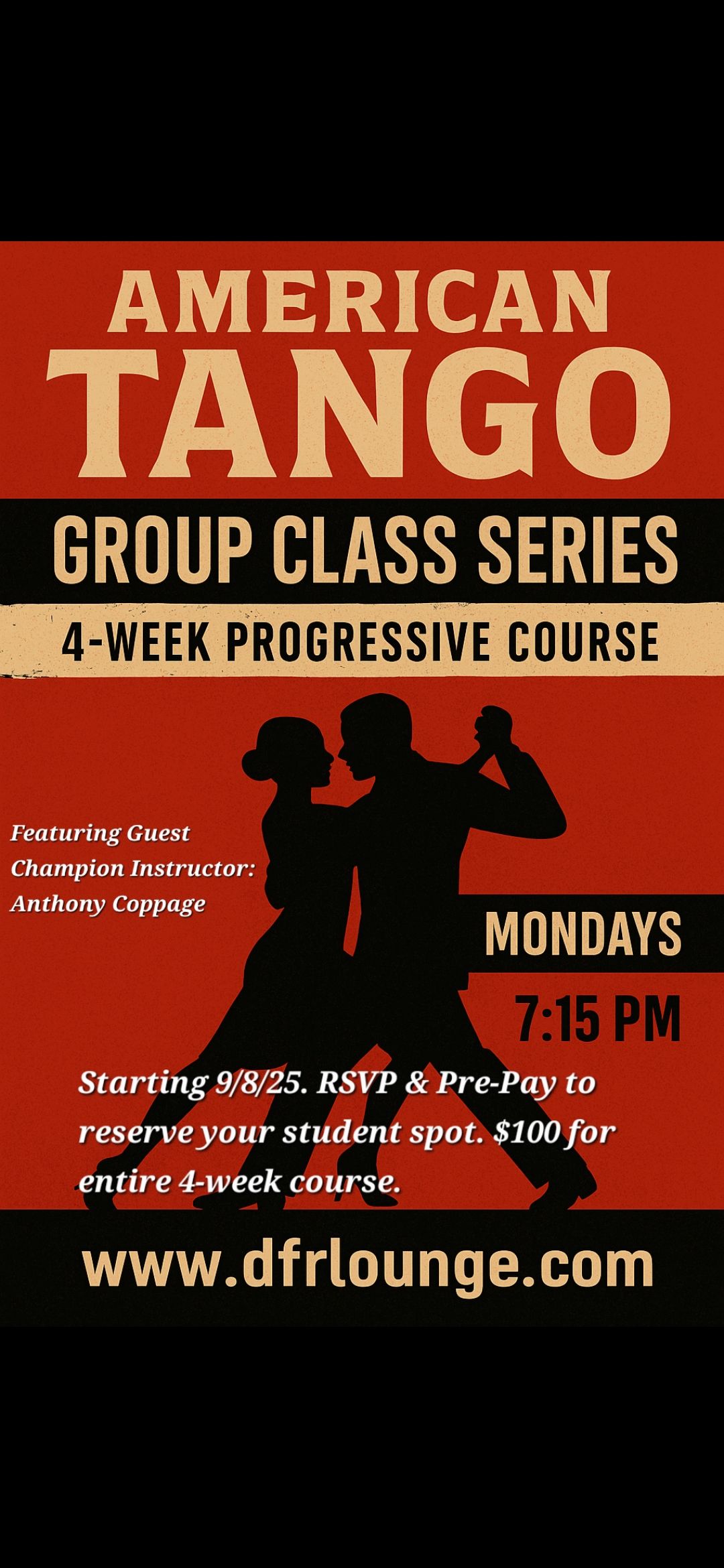 4 Week Tango Dance Workshop!