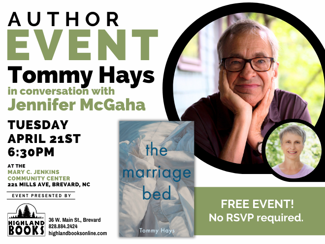 Local author Tommy Hays in conversation with Jennifer McGaha
