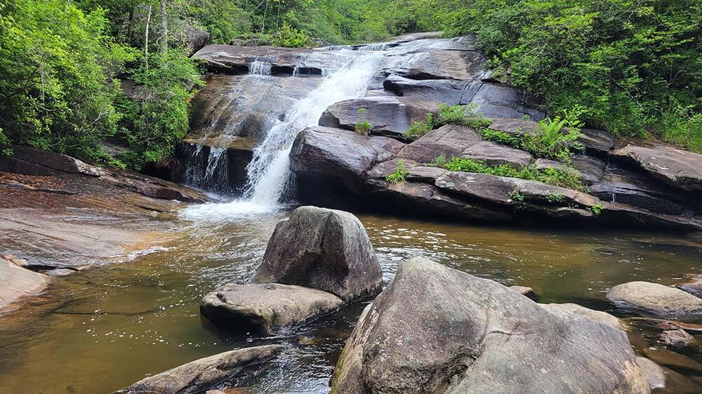 Wintergreen Falls in DuPont State Recreational Forest near Cedar Mountain, NC.