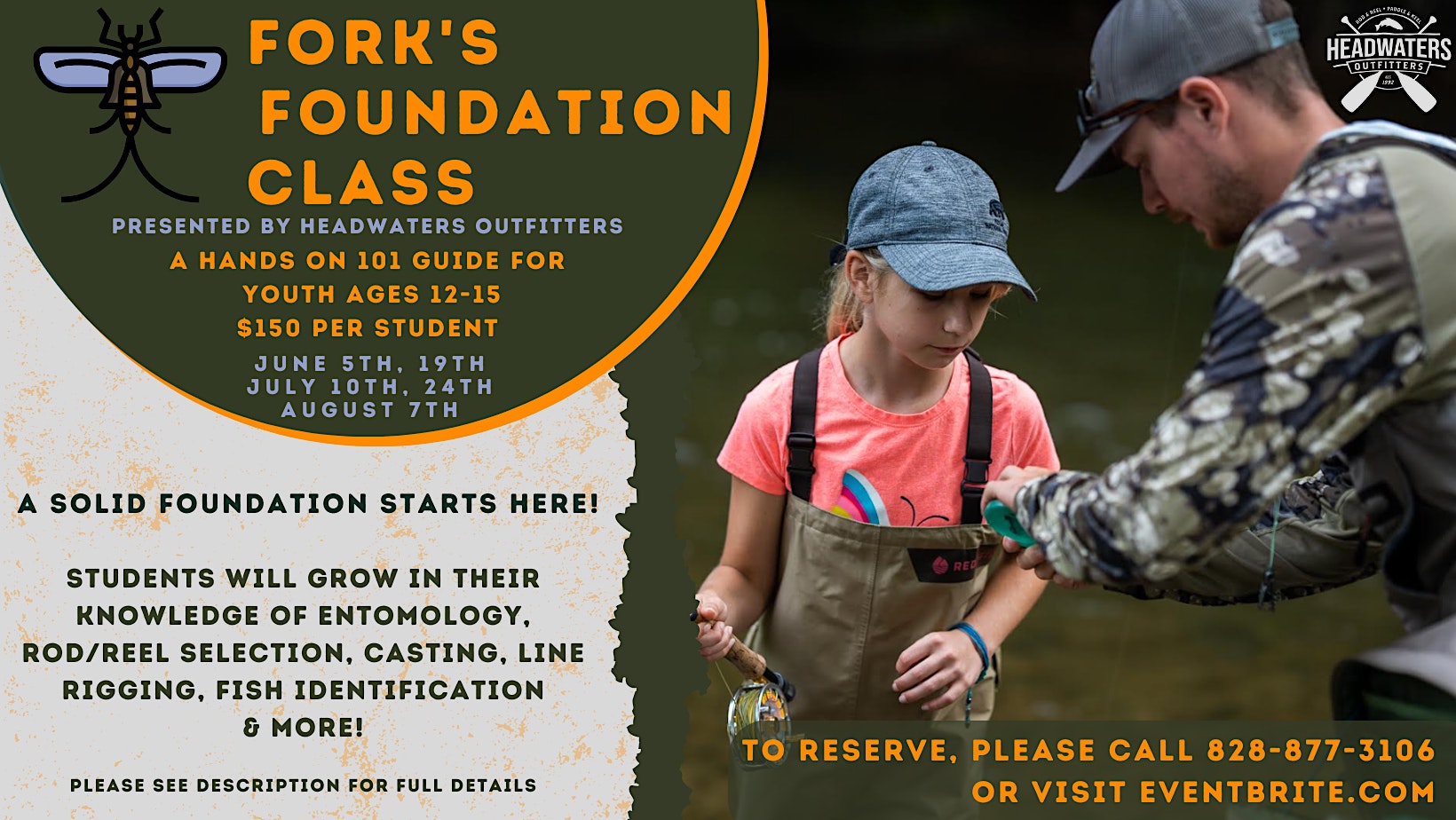 Fork’s Foundation Class – Fly Fishing for 12-15 Year Olds