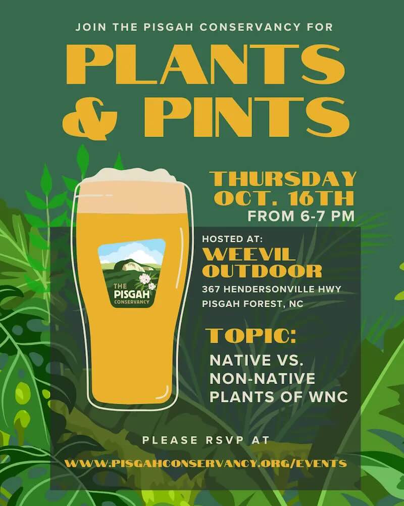 PLANTS & PINTS WITH THE PISGAH CONSERVANCY at WEEVIL GEAR & BEER